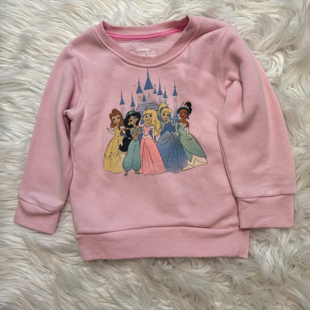 Disney‎ Princess Girls 2T Pink Pullover Sweatshirt